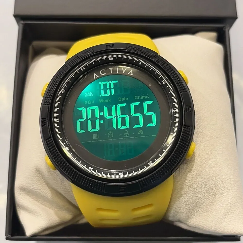Invicta x Activa men’s watch digital essentials 50mm Black Yellow ACW1915-001